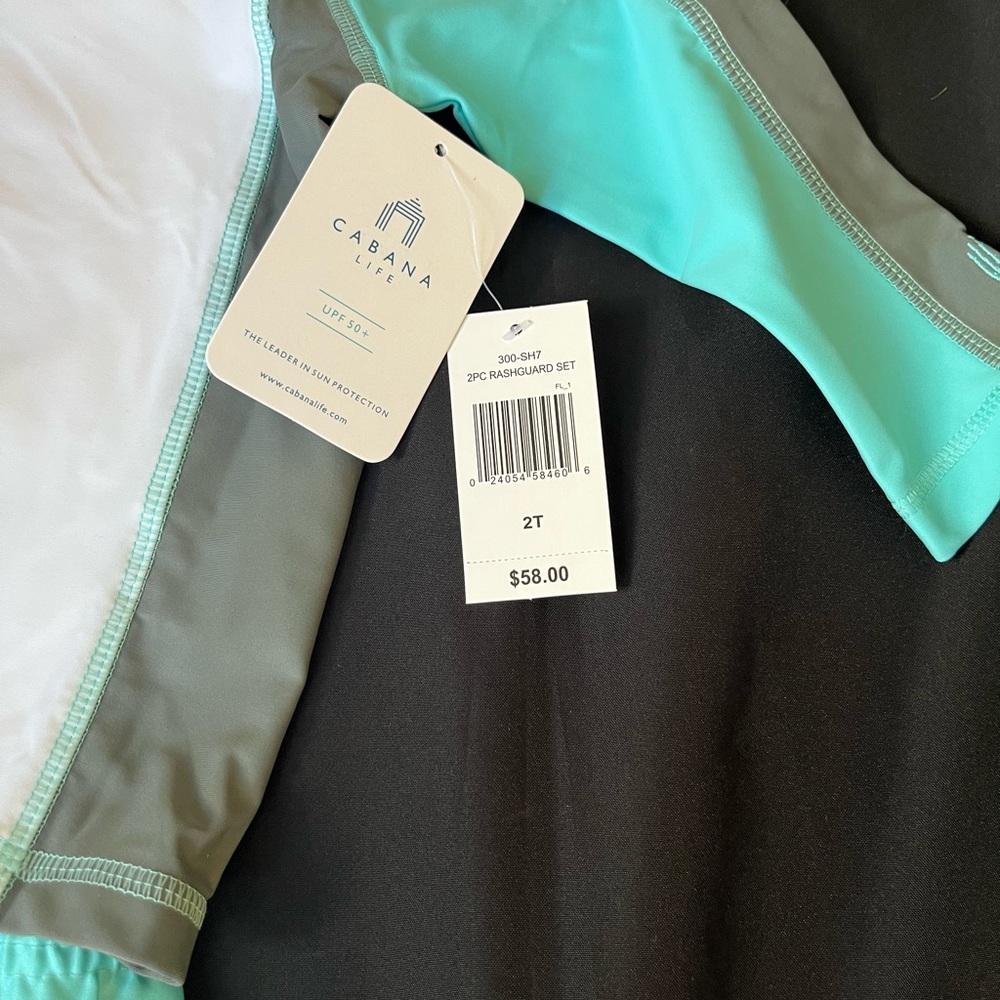 NWT CABANA LIFE BOYS 2PC RASHGUARD SET SIZE 2T - Picture 6 of 6